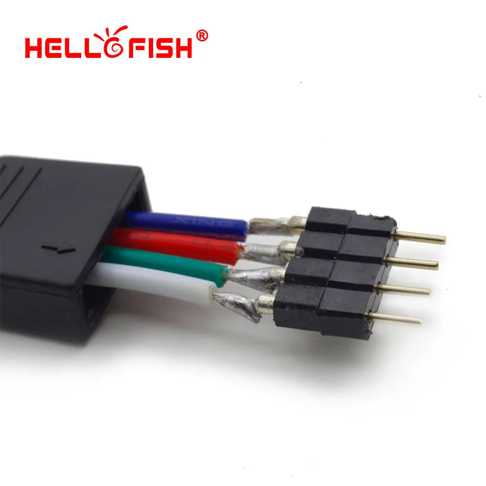 Здравствуйте рыбы мужского и женского 4 контактный разъем припоя вилка RGB для