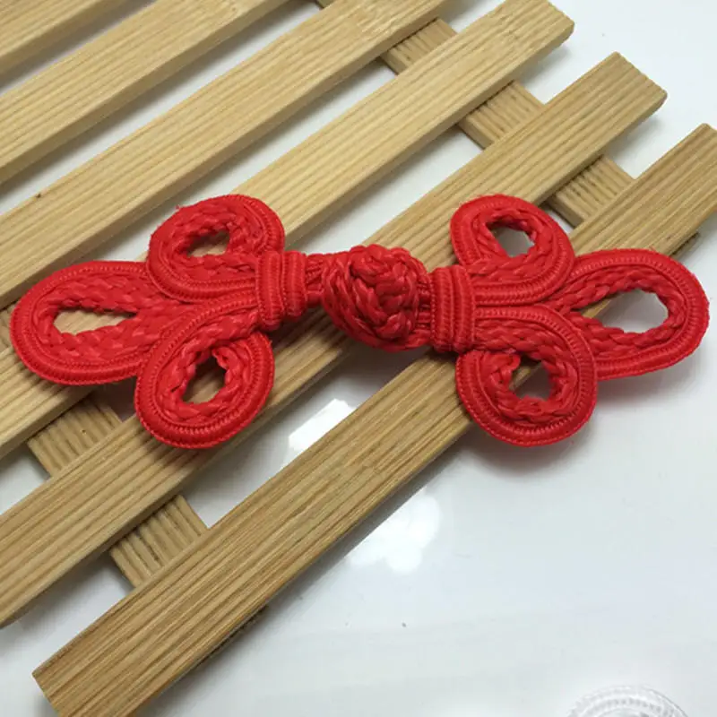 DoreenBeads 1 пара китайский Узелок кнопки ручной работы узор в виде листьев Cheongsam Tang