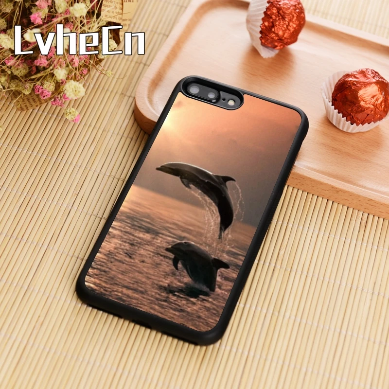 LvheCn дельфины чехол для телефона iPhone 4 5 6 6s 7 8 plus X XR XS max 11 Pro samsung Galaxy S7edge S8 S9 S10 |