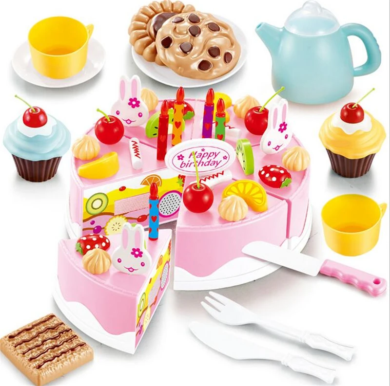 54 шт DIY резки торт ко дню рождения кухня еда игрушка дети ребенок классическая