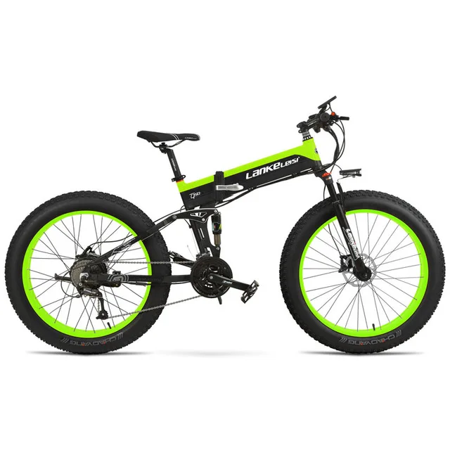 Cyrusher Ebike 500 Вт 48 В 10ач XF690 складной полный амортизационный велосипед с 7 скоростями складные электрические велосипеды - Цвет: XF690-500W-Green