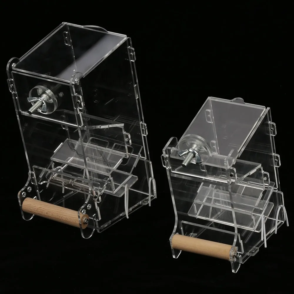 1 шт. акриловые домашние попугаи семена для птиц Автоматическая пищевая кормушка