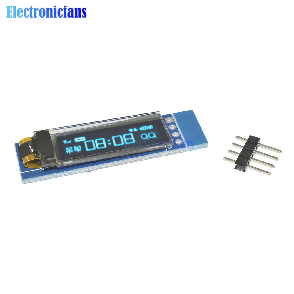 Модуль ЖК дисплея IIC I2C синий с органическим светодиодом 0 91 дюйма 12832 128x32 модуль
