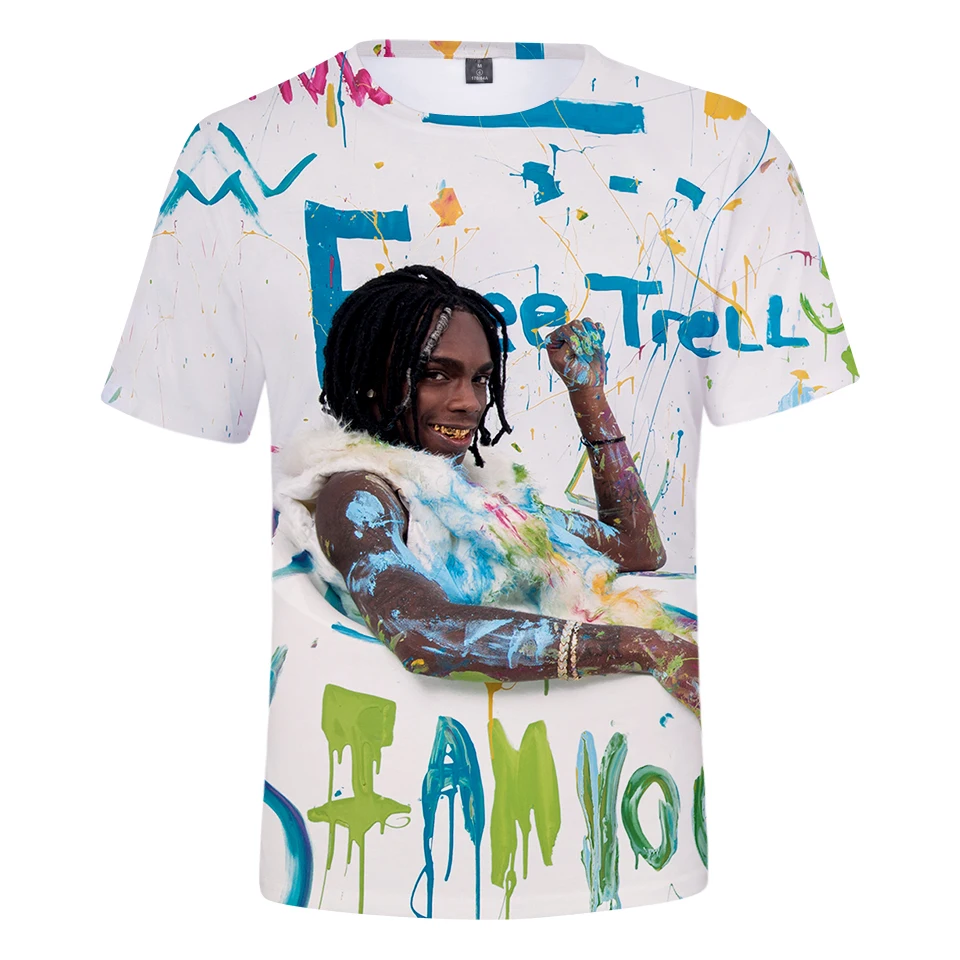 Мода YNW Melly 3D Футболка Мужская/женская летняя новая Harajuku Толстовка XXS-4XL | Мужская