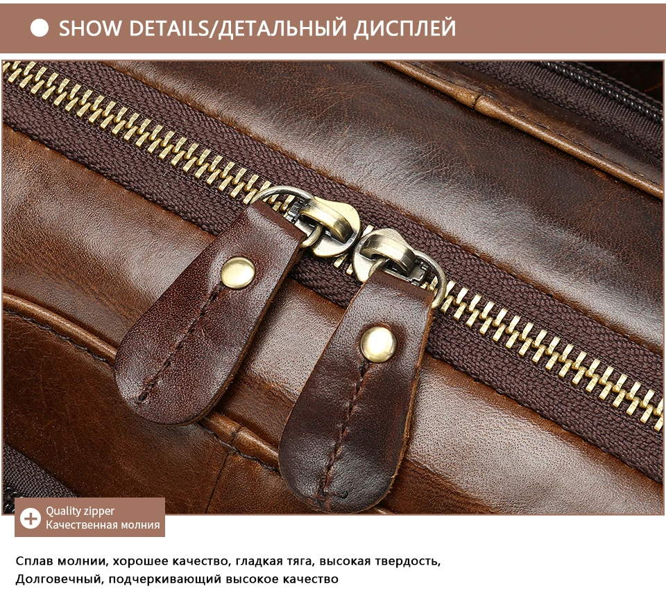 WESTAL men's bag men's leather laptop/briefcase bag for men messenger/office bag men design business document briefcase handbag