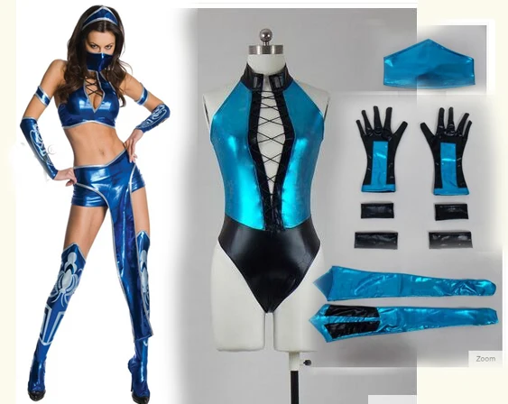 Customized Mortal Kombat Kitana Uniform Cosplay Costumes 11
