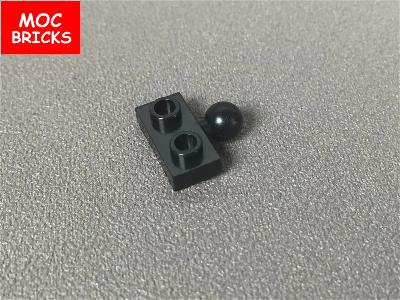 10 шт./лот Черная Пластина Модифицированная 1x2 с буксировочным мячом на боковой