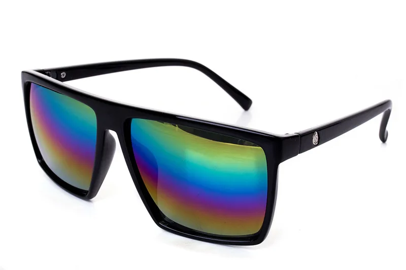 Bblack rainbow Винтажные Квадратные Солнцезащитные очки в стиле стимпанк, мужские, с логотипом черепа, полностью черное покрытие, солнцезащитные очки для женщин, фирменный дизайн, Ретро стиль, gafas de sol - Цвет линз: Bblack rainbow