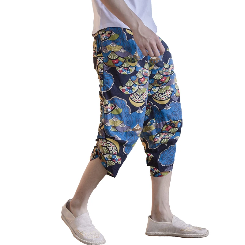 2019 новые модные хлопковые мужские свободные льняные шорты из Таиланда пляжные