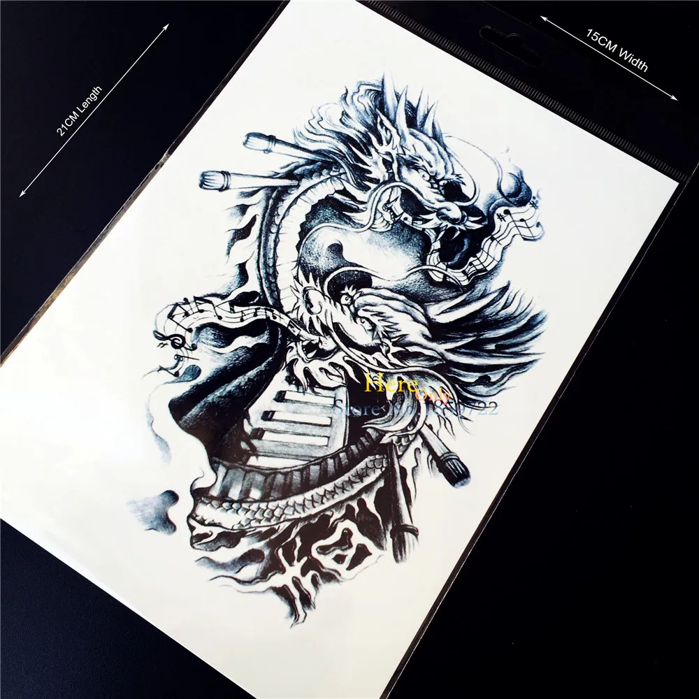 1 шт. Новое поступление 3D летающий дракон вспышка временные татуировки наклейки