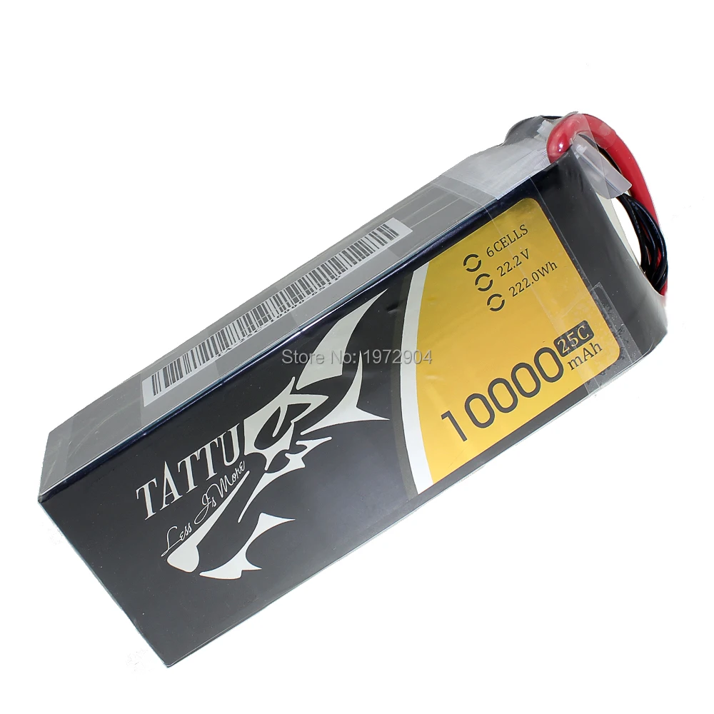 Lipo аккумулятор TATTU 6S 10000 мАч 22 2 в 25C с разъемом XT90 для радиоуправляемого дрона |