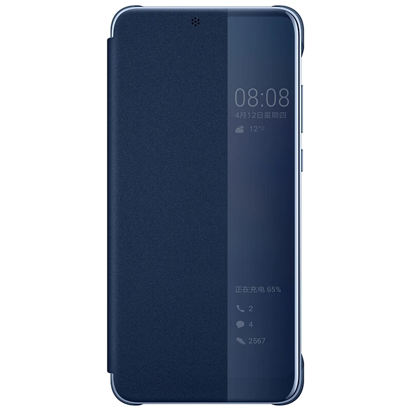 Брендовый Официальный чехол для Huawei P20 / Pro умный флип /Pro оригинальный зеркальный