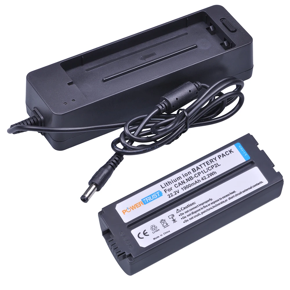 

PowerTrust 1Pcs NB-CP2L CP2L NB-CP1L Battery with Charger for Canon SELPHY CP100 CP200 CP220 CP330 CP400 CP510 CP600 CP710