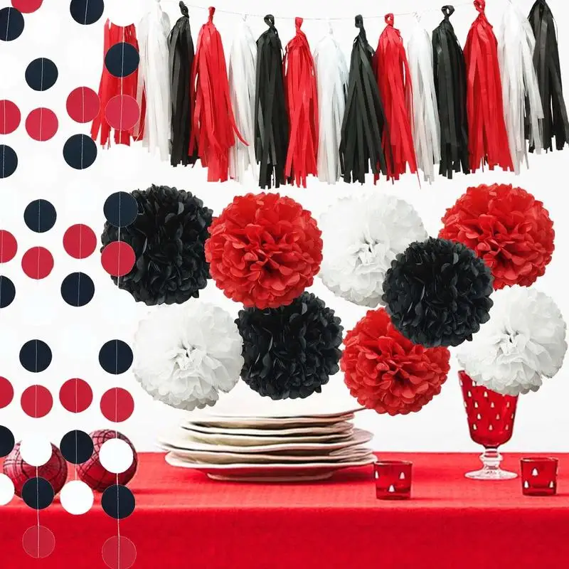 23 шт. Бумага Pom Poms с кисточками комплект гирлянды для Baby Shower или вечеринки по