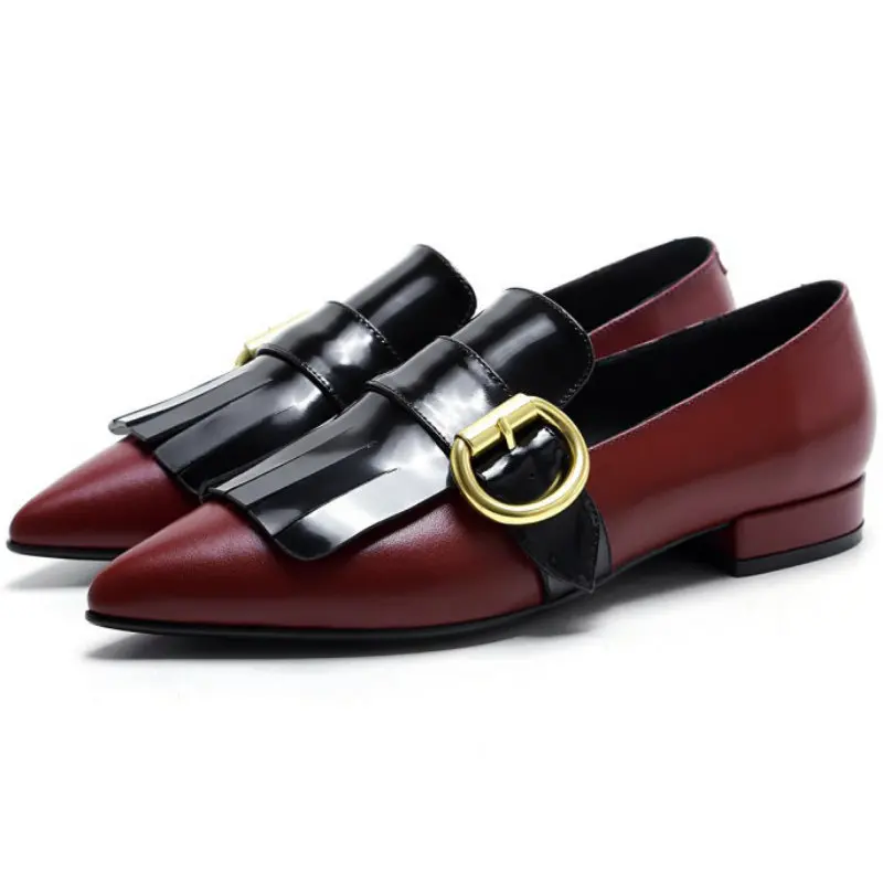 Бренд дизайн 2017 весна лето женщин натуральная кожа плоский каблук обувь одного