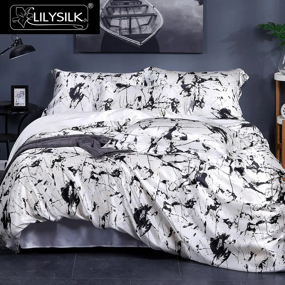 Пододеяльник LilySilk 100 шелк Роскошный натуральный бесшовный домашний текстиль Queen