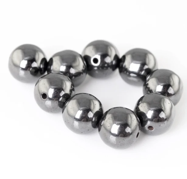 Free Shipping! 10pcs 12mm magnetic Lodestone Round Craft Black Beads Charm Loose Spacer Bead Findings Jewelry Wholesale Retail | Украшения
