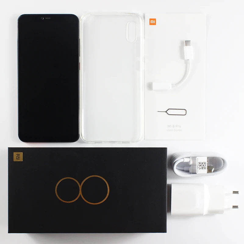 Глобальная версия, Xiaomi Mi 8 Pro 8 Гб Оперативная память 128 Гб Встроенная память Смартфон Snapdragon 845 6,2" экран отпечатков пальцев распознавания лиц и NFC