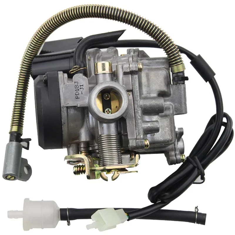 GOOFIT PD18J карбюратор 18 мм carb с ускорителем насос для GY6 50cc Мопед ATV Go Kart N090 016|pd18j