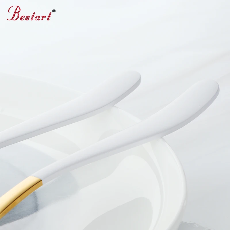 24 шт. набор столовых приборов из золота нержавеющая сталь позолоченный