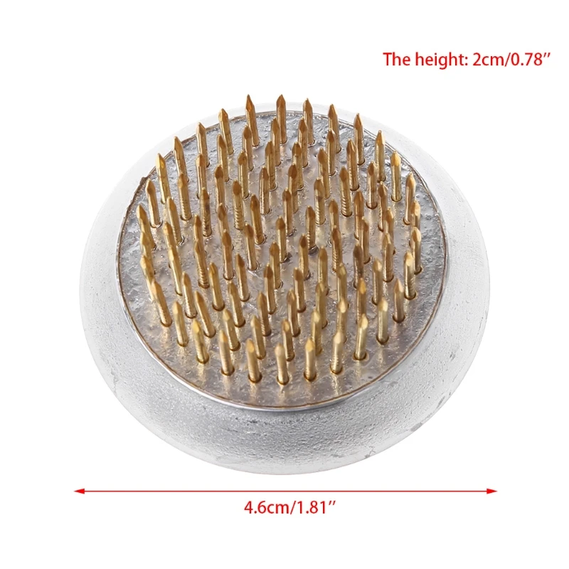 

1PC Round Ikebana Kenzan Flower Base Holder Spiky Frog Fixed Tool Floral Arrangement Pin