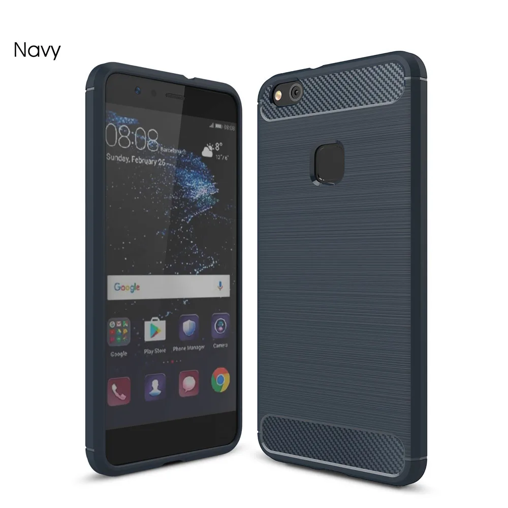 Чехол для huawei P10 Lite, чехол для huawei P10 Lite Plus, P10Lite, P10Plus, две sim-карты, L03T, LX1, LX1A, LX2, чехол - Цвет: Navy Blue