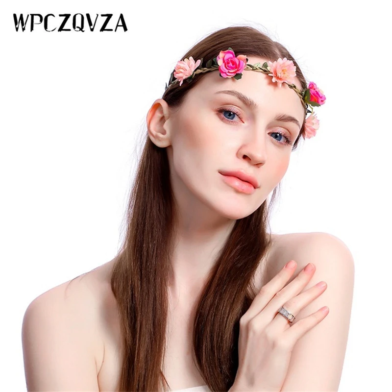 WPCZQVZA Горячие продажи женский цветочный ободок модный классический венок для волос для женщин элегантной невесты свадебной вечеринки аксессуар для волос.