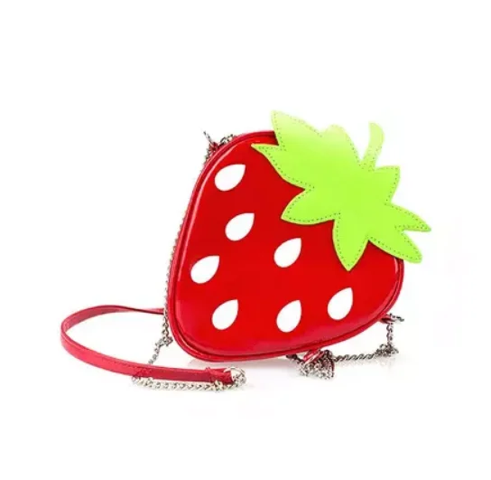 

Summer fruit Cartoon Strawberry Bag shoulder cross-body small bags fashion Children's Messenger Bag Women Handbag