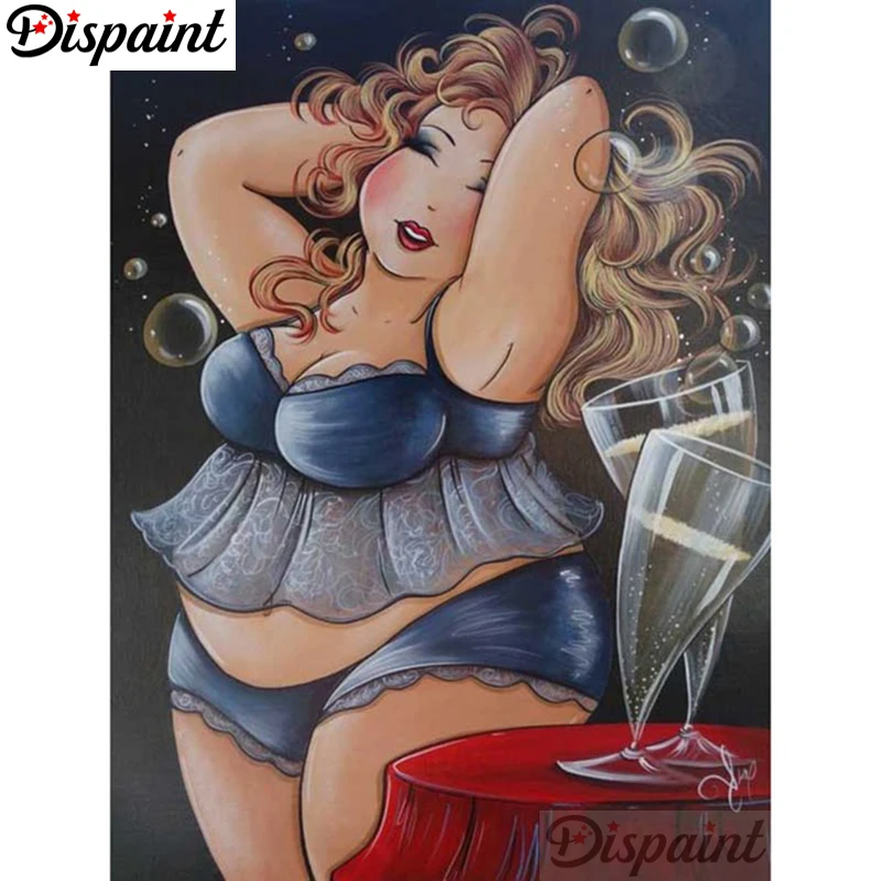 

Dispaint Full Square/Round Drill 5D DIY Diamond Painting "Cartoon beauty" 3D Embroidery Cross Stitch Home Decor Gift A06316