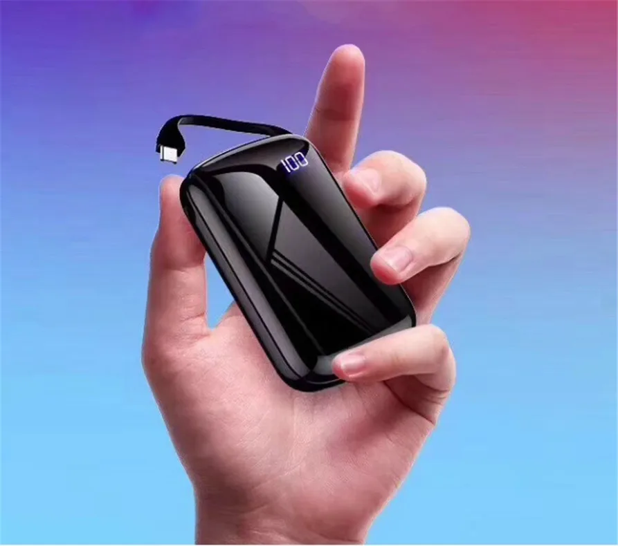 Для Xiao Mi 20000mah внешний аккумулятор съемный кабель Внешняя батарея мини Ультра