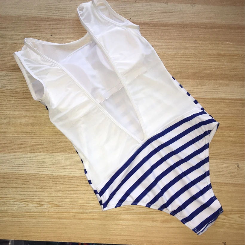 Женский слитный купальник пуш-ап прозрачный сетчатый с соединением Пляжное