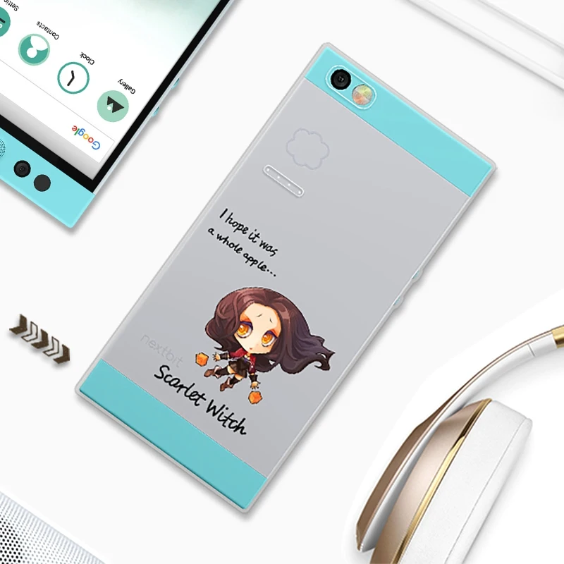 Для Nextbit Робин случае Marvel Heroes серии кремния Мягкие TPU чехол для Прозрачный