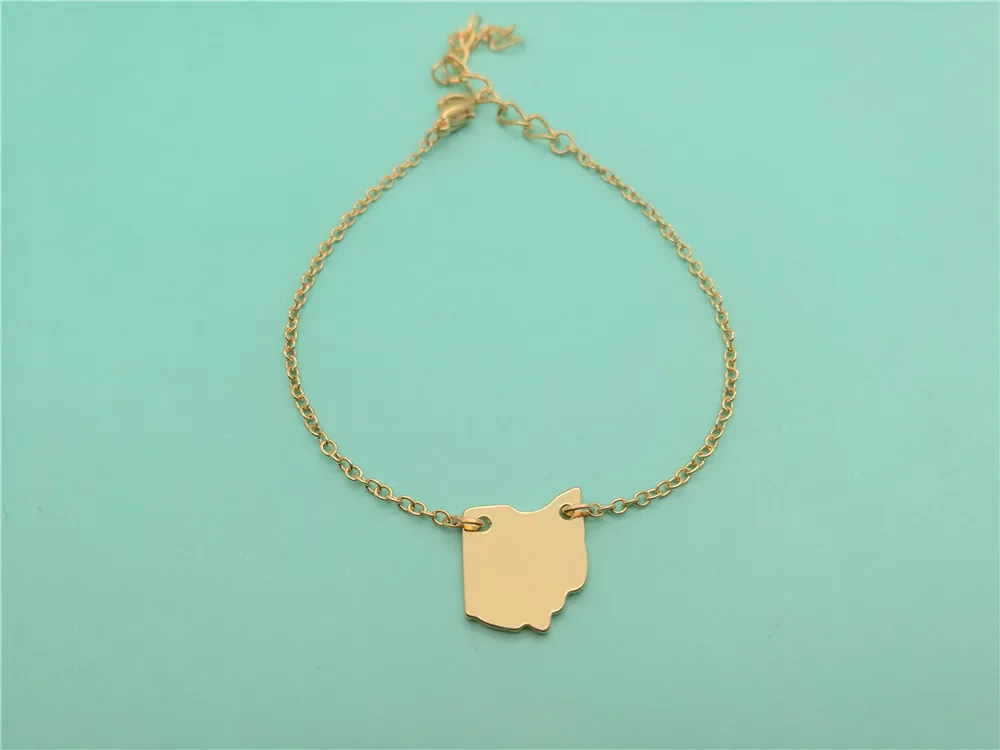 Милый контур ОГАЙО БРАСЛЕТ о состоянии карта браслет Америка штатов США для