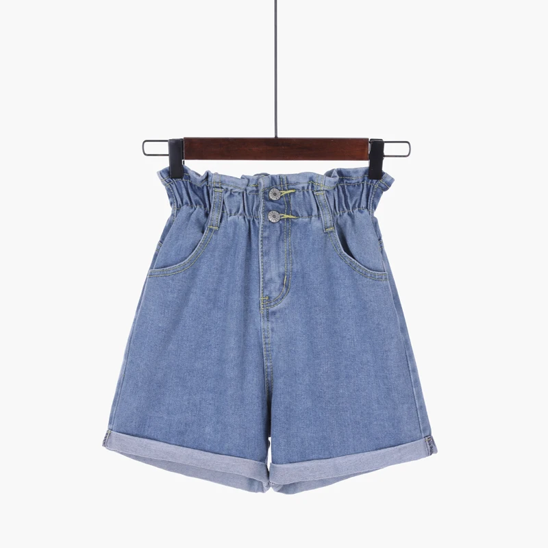 Сезон весна лето С высокой талией эластичные джинсовые шорты для женщин Новый