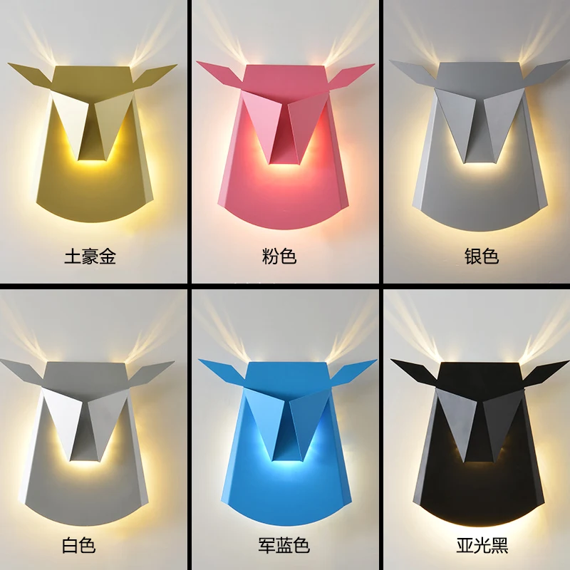 Постмодерн заключенный СИД Таурен украшение рога Берта лампа настенная