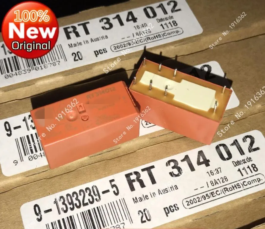 

100% new original relay 100pcs/lot SCHRACK power relay RT314012 12V 8PIN 16A