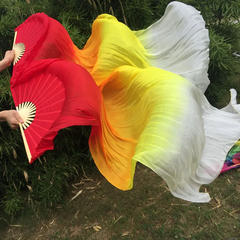 Веер для танца живота 1 пара = 2 шт. из 100% натурального шелка Размер 8x0 9 м|veils band|veil