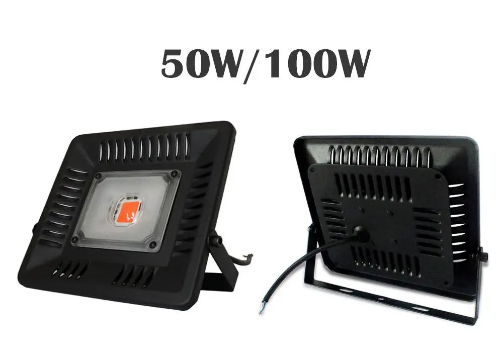 50W 100W 200W 300W полный спектр светодиодный Grow светильник Водонепроницаемый IP67 COB рост потолочные светильник для завода Крытый гидропонное парниковых
