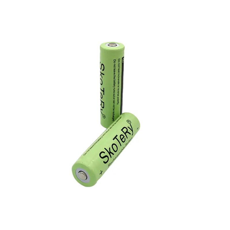 12 шт. зеленая батарея SkoTeRy 2800mah 18650 3 7 V литий-ионная аккумуляторная для