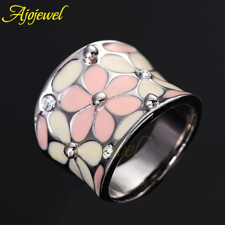 Ajojewel бренд шарфы Пряжка красивый серебряный цвет белый и черный/розовый эмаль