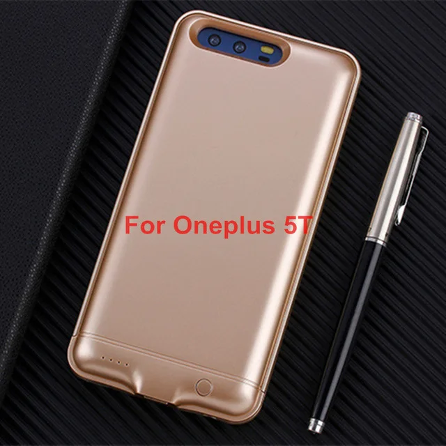KQJYS 6000 мАч чехол для батареи power plus для Oneplus 5 5T внешний аккумулятор запасной аккумулятор чехол Зарядное устройство для One Plus 5 5T - Цвет: Gold for Oneplus 5T