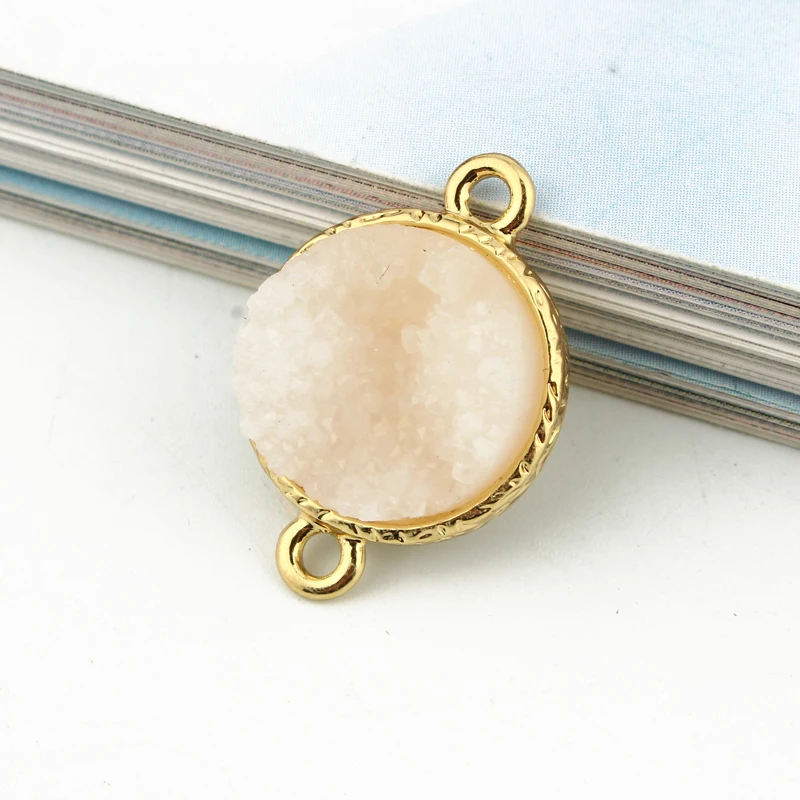 3pcs 15mm Small Bracelet Connector Resin Findings Diy Charms Round Anklet Chain Eardrops Necklace Pendant Jewelry Making F298 | Украшения и