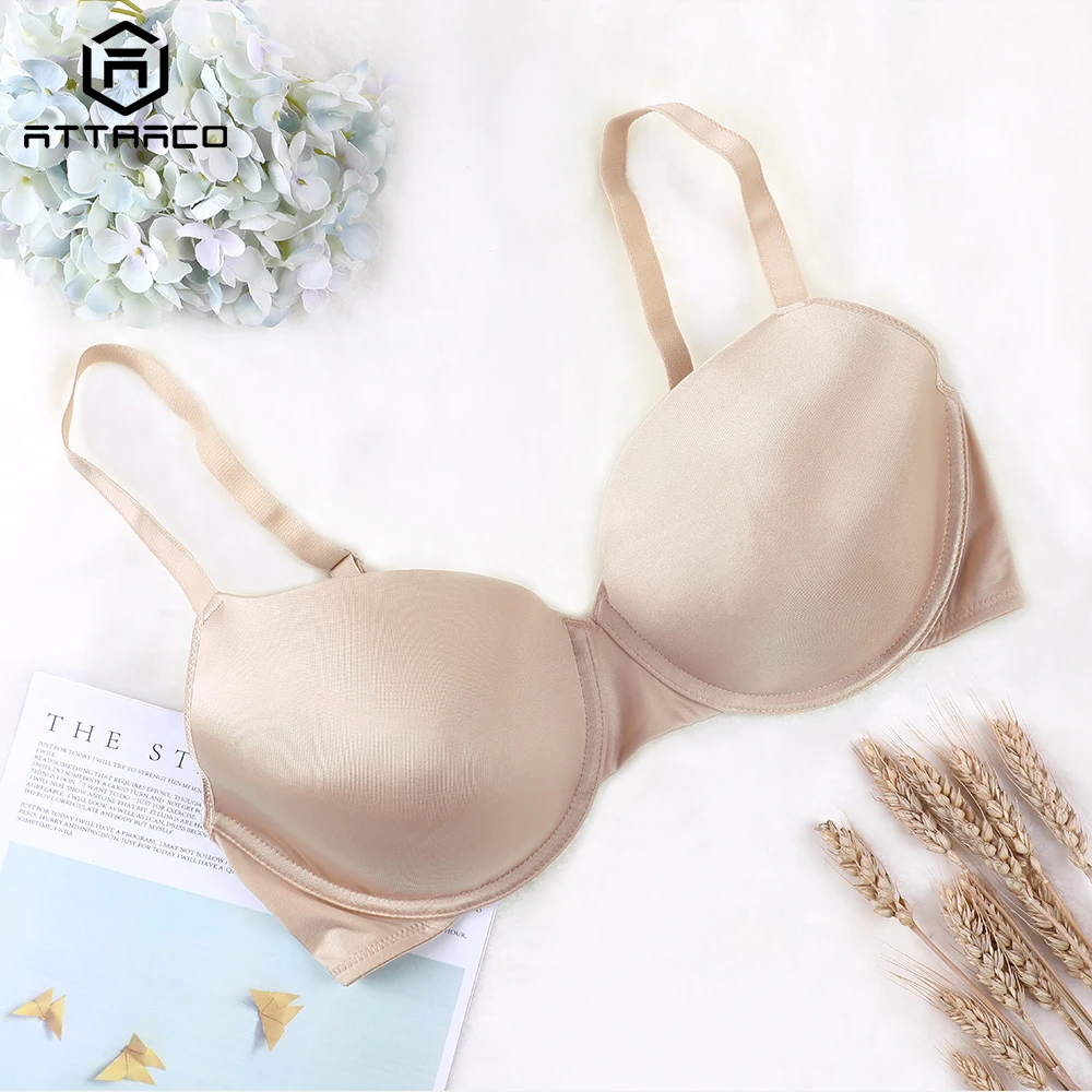 

Attraco Women's Underwire Everyday Bra Lightly Padded T Shirt Bra