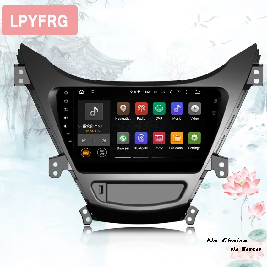 Мультимедийный плеер Hyundai Elantra android 10 для 2011 2012 2013 2014 9 &quotHD сенсорный экран радио