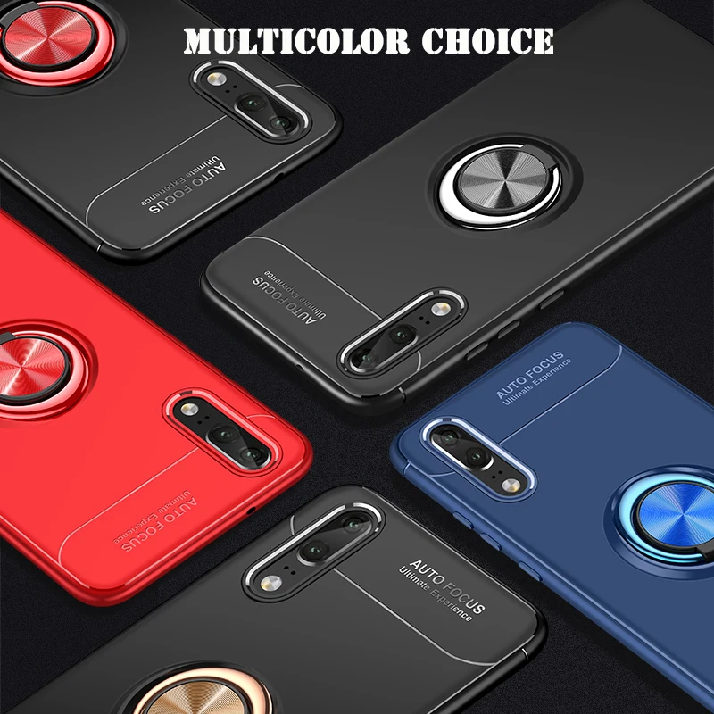 Ультратонкий Мягкий ТПУ силиконовый бампер чехол для Huawei P20 P30 Pro 360 подставка с