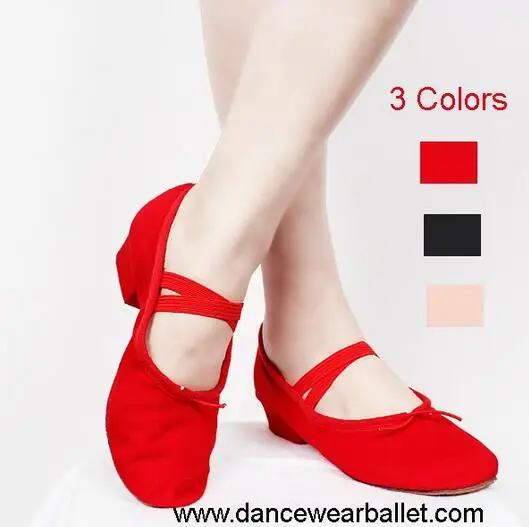 Холщовая танцевальная обувь, обучающая танцевальная обувь для учителей, балетная обувь на каблуках от AliExpress WW
