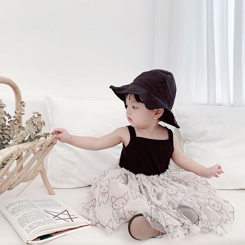 Girlsɽresses Summer Dresses 2019 New Westernized Mesh Children's Hanging Princess Girlsɽress vest Baby Girl Dress | Детская