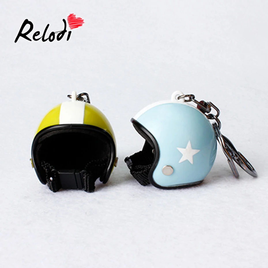 Relodi креативный брелок в виде шлема подвеска милый защитный шлем для ключей с