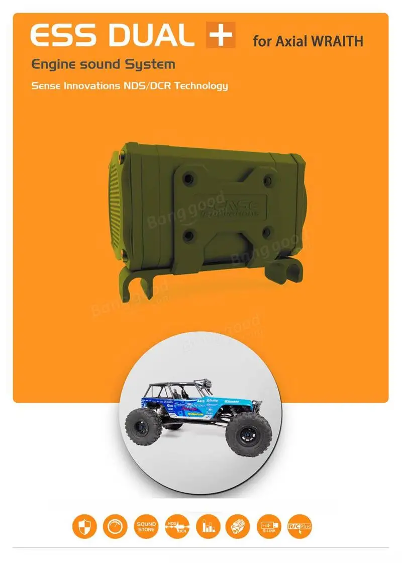 Sense Innovations ESS-DUAL 2 динамики двигателя звуковой симулятор для Axial SCX 10 II WRAITH Traxxas TRX4