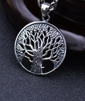 pendant only 925 серебро дерево жизни кулон ожерелье 925 стерлингового серебра жизни три кулон ожерелье удача ожерелье с амулетом - Окраска металла: pendant only